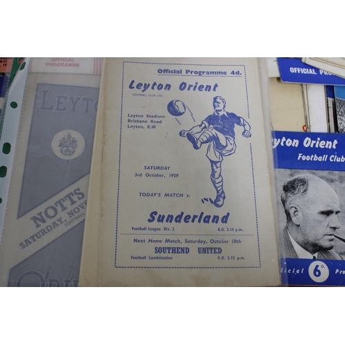 276 - Large Quantity of Football Programmes featuring Leyton Orient ( Home & Away)  - 1948 to Present Day