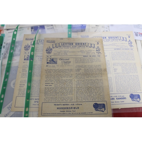 276 - Large Quantity of Football Programmes featuring Leyton Orient ( Home & Away)  - 1948 to Present Day