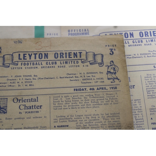 276 - Large Quantity of Football Programmes featuring Leyton Orient ( Home & Away)  - 1948 to Present Day