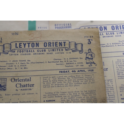 276 - Large Quantity of Football Programmes featuring Leyton Orient ( Home & Away)  - 1948 to Present Day