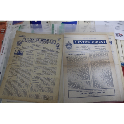 276 - Large Quantity of Football Programmes featuring Leyton Orient ( Home & Away)  - 1948 to Present Day