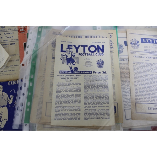 276 - Large Quantity of Football Programmes featuring Leyton Orient ( Home & Away)  - 1948 to Present Day