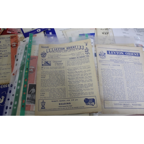 276 - Large Quantity of Football Programmes featuring Leyton Orient ( Home & Away)  - 1948 to Present Day