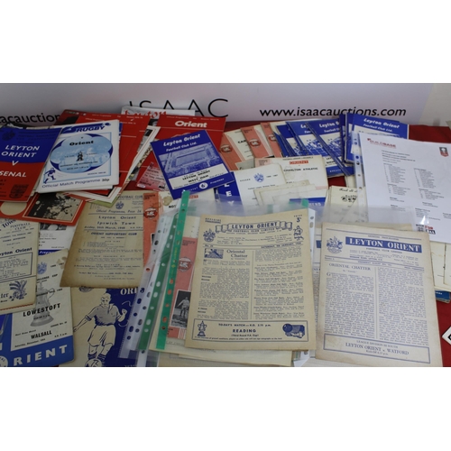 276 - Large Quantity of Football Programmes featuring Leyton Orient ( Home & Away)  - 1948 to Present Day