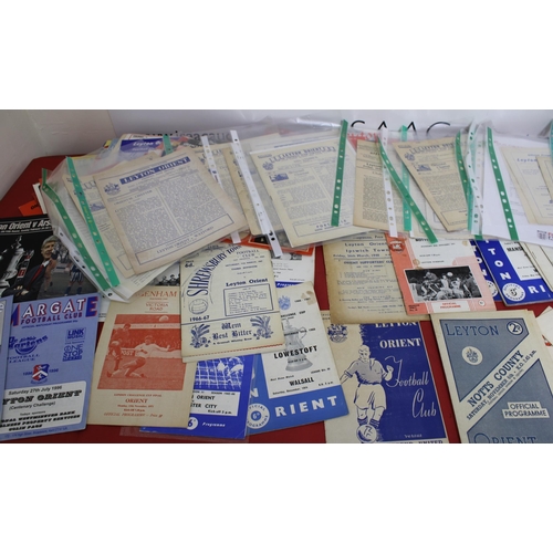 276 - Large Quantity of Football Programmes featuring Leyton Orient ( Home & Away)  - 1948 to Present Day