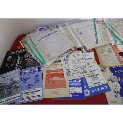 276 - Large Quantity of Football Programmes featuring Leyton Orient ( Home & Away)  - 1948 to Present Day