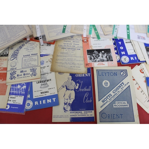 276 - Large Quantity of Football Programmes featuring Leyton Orient ( Home & Away)  - 1948 to Present Day