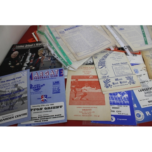 276 - Large Quantity of Football Programmes featuring Leyton Orient ( Home & Away)  - 1948 to Present Day