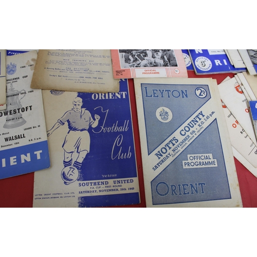 276 - Large Quantity of Football Programmes featuring Leyton Orient ( Home & Away)  - 1948 to Present Day