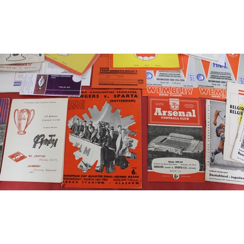 277 - Quantity of European Football Programmes - Mostly European Games and Cup Finals 1959 /1960's