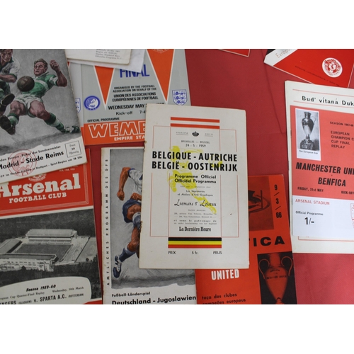 277 - Quantity of European Football Programmes - Mostly European Games and Cup Finals 1959 /1960's