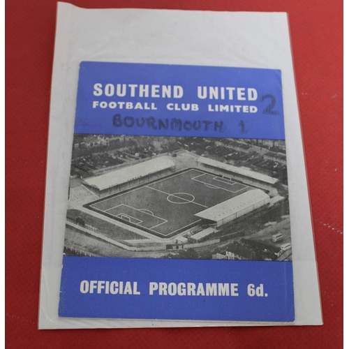 279 - Quantity of Football Programmes from mid 1950's onwards. Teams featured are Southend, Birmingham, Ca... 