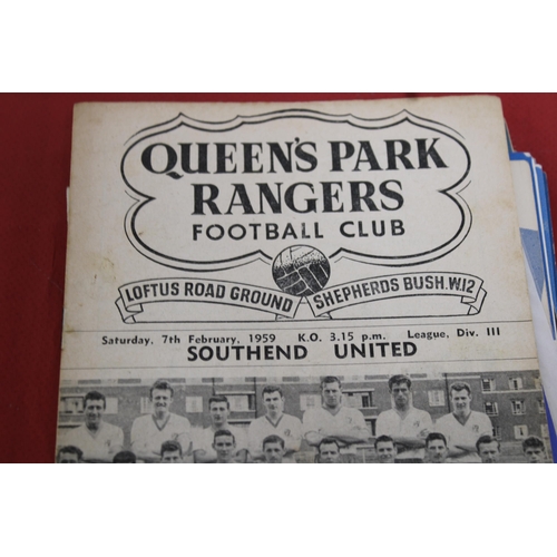 279 - Quantity of Football Programmes from mid 1950's onwards. Teams featured are Southend, Birmingham, Ca... 