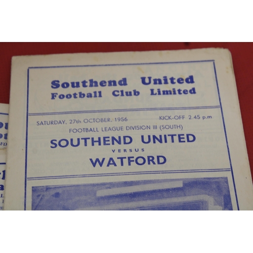 279 - Quantity of Football Programmes from mid 1950's onwards. Teams featured are Southend, Birmingham, Ca... 