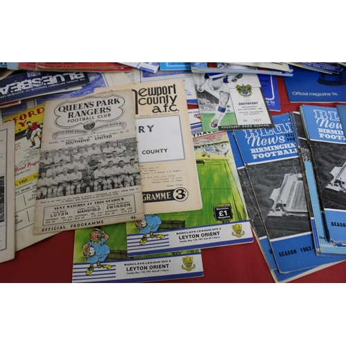 279 - Quantity of Football Programmes from mid 1950's onwards. Teams featured are Southend, Birmingham, Ca... 