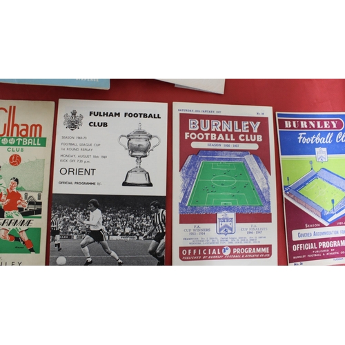 281 - Quantity of Football Programmes from 1949 onwards Teams featured are Fulham, QPR, Huddesfield & Burn... 