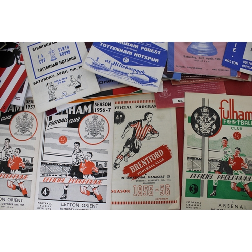 281 - Quantity of Football Programmes from 1949 onwards Teams featured are Fulham, QPR, Huddesfield & Burn... 