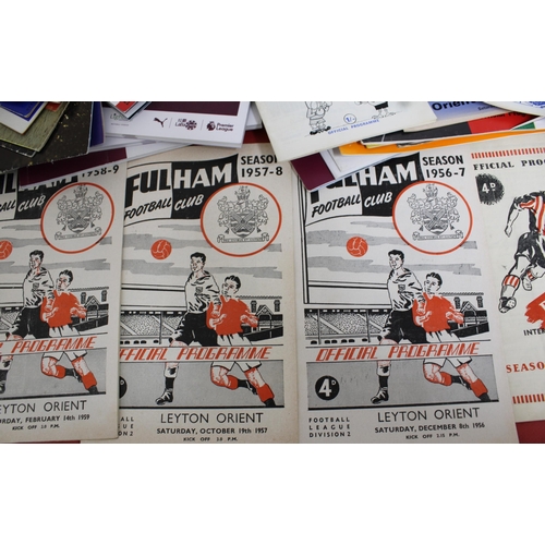 281 - Quantity of Football Programmes from 1949 onwards Teams featured are Fulham, QPR, Huddesfield & Burn... 