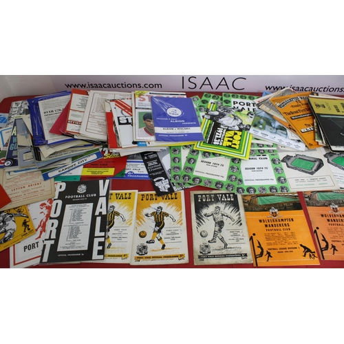 282 - Quantity of Football Programmes from early 1950's onwards. Teams featured are Wolves, Port Vale, Sou... 