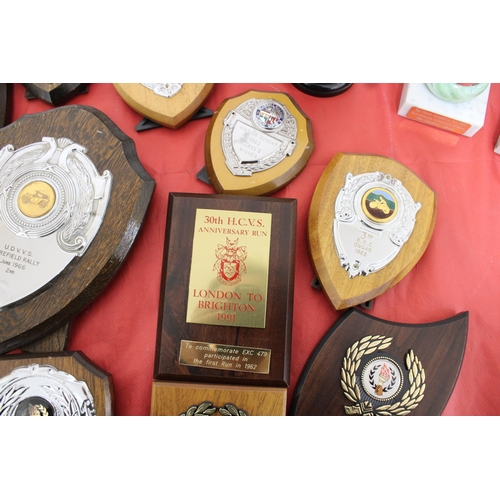 149 - Quantity Of Trophies & Plaques London-Brighton-1960's & Plaques For Other Rallies & Badges Etc