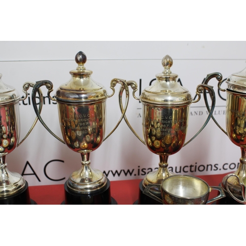 149 - Quantity Of Trophies & Plaques London-Brighton-1960's & Plaques For Other Rallies & Badges Etc