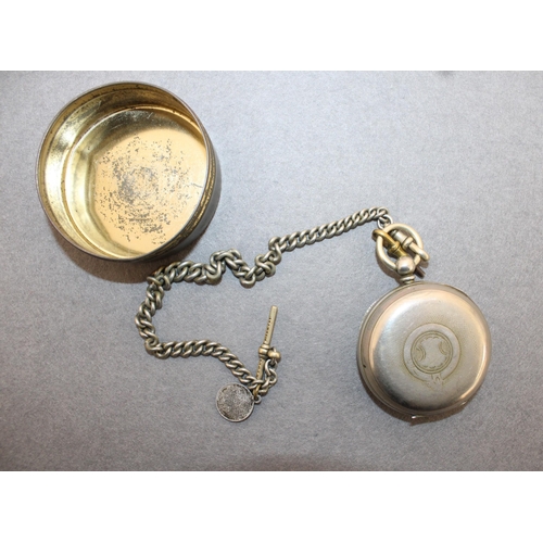 569 - PocketWatch with Chain and Key - Untested