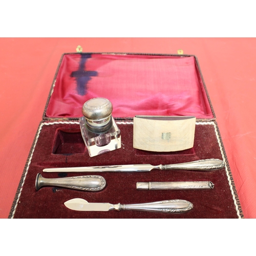 517 - 800 Silver Complete Boxed Writing Set