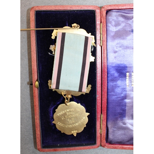 161 - Boxed Silver Masonic Medal