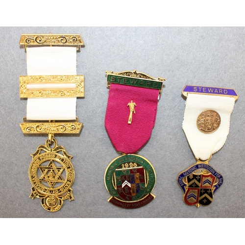 167 - Three Masonic Medals