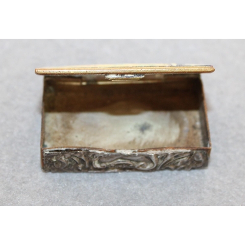 521 - Silver Clad Enamelled Box