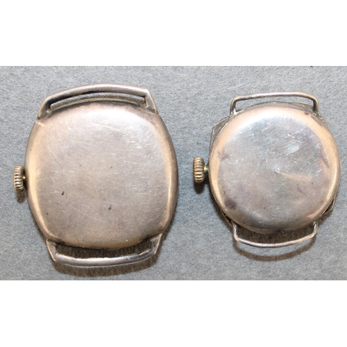 572 - Two Silver Wristwatches without Straps