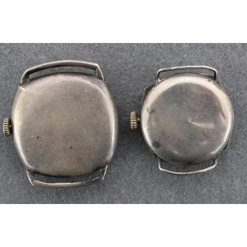 572 - Two Silver Wristwatches without Straps