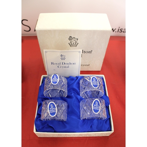 2 - 2 Boxed Royal Doulton Glasses (Wine Glasses And Champagne Flutes) And Boxed Napkin Rings
COLLECTION ... 