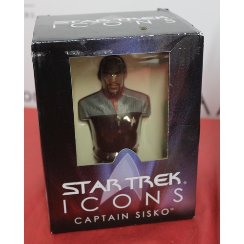 32 - 2 Boxed Star Trek Cold Cast Bronze Bustiers and 1 Boxed Bustier