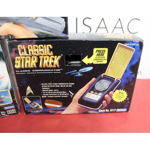 35 - Boxed Classic Star Trek Classic Phaser, Starfleet Phaser and Classic Communicator