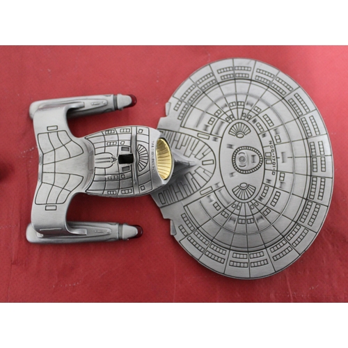 47 - 4 Star Trek Metal Models, 3 With Stands