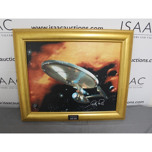 63 - Two Star Trek Pictures One Star Trek USS Enterprise The Original Series A Canvas Arts Limited Editio... 