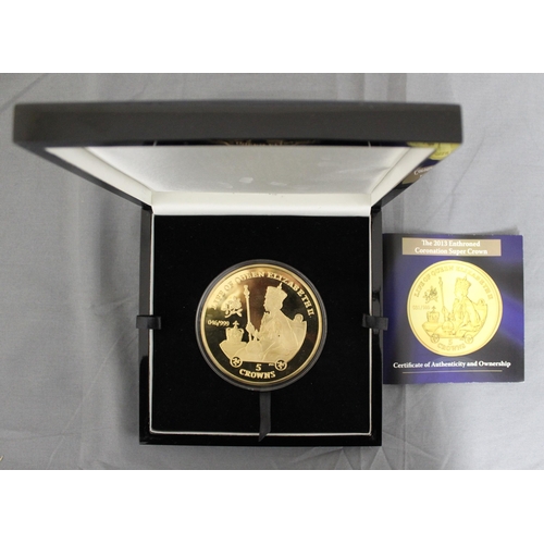 317 - The London Mint Office Boxed The 2013 Enthroned Coronation Super Crown
Fully Layered With Pure 24 Ca... 