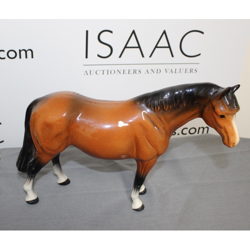 141 - A Collection Of Ceramic Horses Including Beswick/And Others One Damage As Shown In Pictures
Length o... 