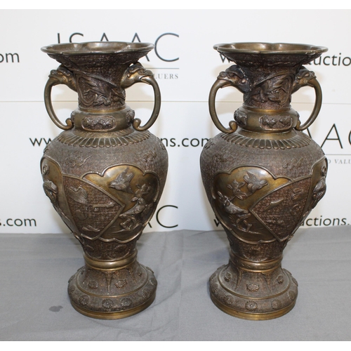 170 - Pair Of Oriental Vases Height-37cm
Collection Only