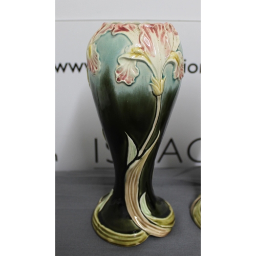 149 - Two Art Nouveau Vases Height-23.5cm & 24.5cm
Tallest Has Crack As Shown In Pictures
Collection Only