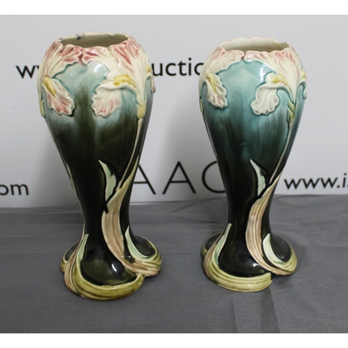 149 - Two Art Nouveau Vases Height-23.5cm & 24.5cm
Tallest Has Crack As Shown In Pictures
Collection Only