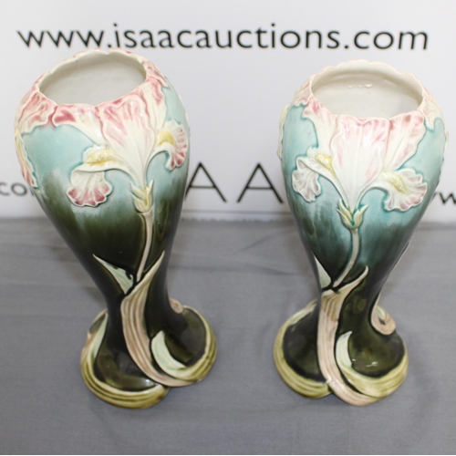 149 - Two Art Nouveau Vases Height-23.5cm & 24.5cm
Tallest Has Crack As Shown In Pictures
Collection Only