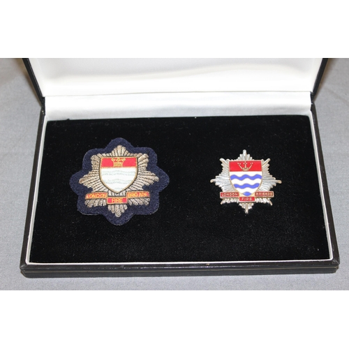 75 - Boxed London Fire Brigade Badges