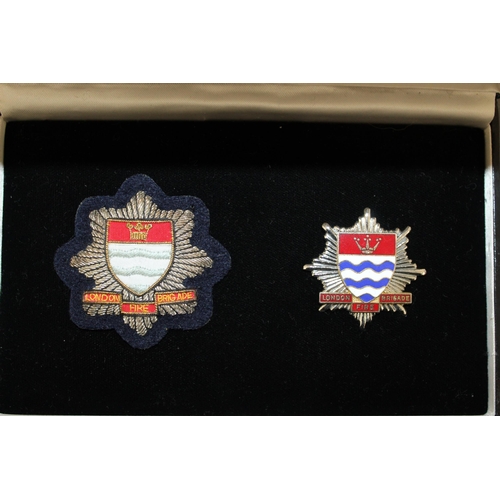 75 - Boxed London Fire Brigade Badges