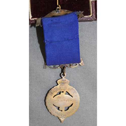 83 - Boxed Silver Hallmarked Masonic Medal