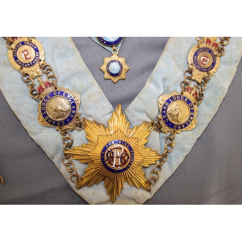 91 - A Selection Of Masonic Sashes With Badges