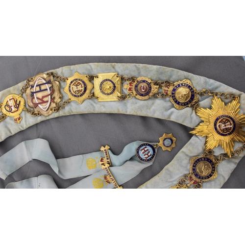 91 - A Selection Of Masonic Sashes With Badges