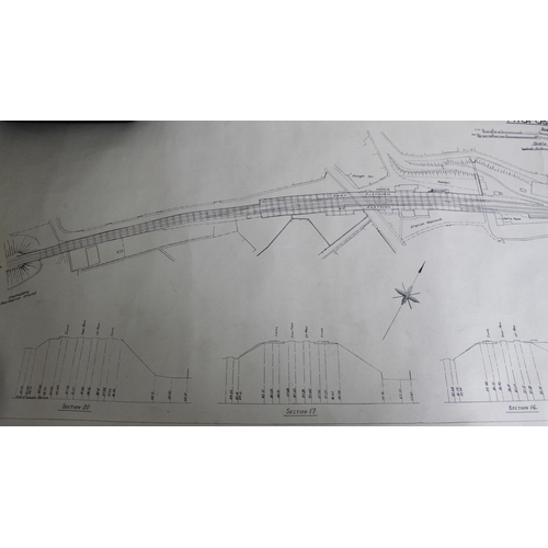 176 - LNER Blue Print of Chelmsford Railway - Measures 176cm x 47cm. Map dated 1936