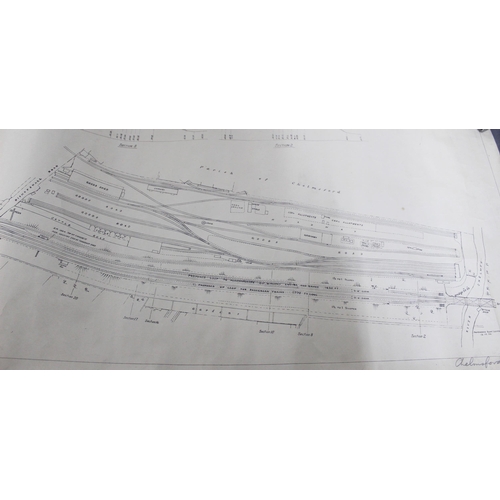 176 - LNER Blue Print of Chelmsford Railway - Measures 176cm x 47cm. Map dated 1936